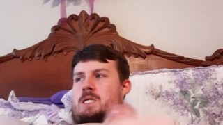 Just laying in bed playing with myself 