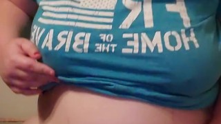Redhead fucking herself with 7.5 inch dildo 