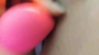 TIGHT FAT PUSSY CREAMS ON PINK VIBRATOR FOR THE FIRST TIME