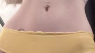 Little tweaker slut gets off standing up with toys hot and fast