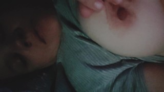 Playing with my tits missing daddy