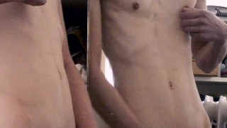 Quick Wank by the Mirror, Cockring, Nipple Play, HFO