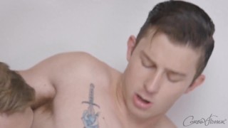 Corbin Fisher - Blue-eyed blond and big-dicked boy Dave drills moaning bottom Ellis