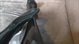 Shiny Latex Rubber Legs (ASMR)