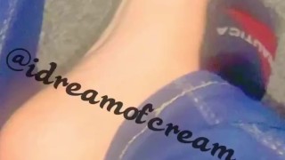 Pretty feet Red toes Fetish