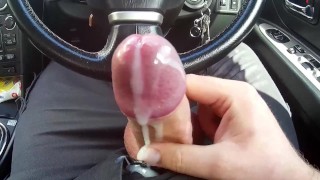 Public Car Wanking My Fat Uncut Cock - SlugsOfCumGuy