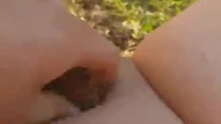 Getting Naked Outdoors and Rubbing My Sissy Clit