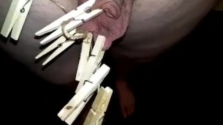 Attaching a TON of Clothes Pins and Ripping Them Off