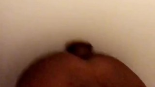 Drew dilating the hole in the shower