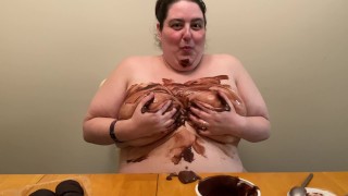 Oops! Got Pudding All Over My Tits!
