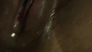 Closeup Ebony Squirting