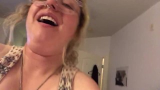 Vibrating my tight little pussy 