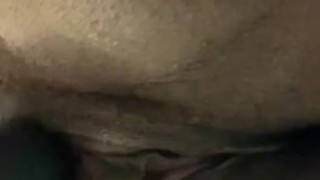 EBONY pussy CUM with vibrator