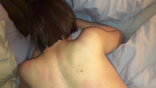 Older Mommy taking younger cock hard in the ass & internal cum shot