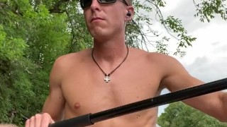 Kayaking nude