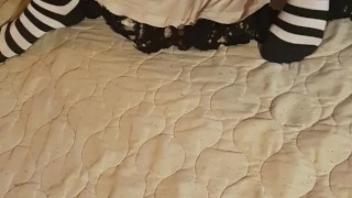 Gothic StepSister Masturbates while watching Anime(doesn't care that I stayed and watched)