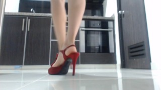 me new red heels