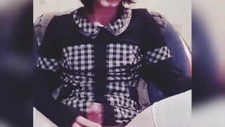 Crossdresser Hattabi4ik Fapping Sweet Dick And Gold Rain (Self Pissing) Femboy Fetish