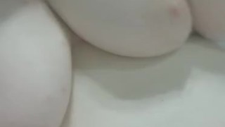 Thicc Woman Plays with Titties in the Tub