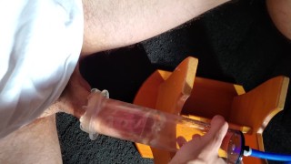 Cock sucking machine feels amazing intense orgasm