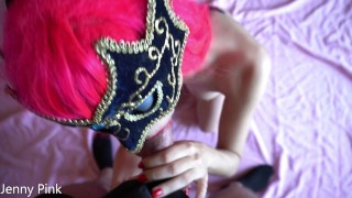 Sexy Jenny Pink vuole giocare con la bocca! stupendo pompino pov con sborrata in faccia!