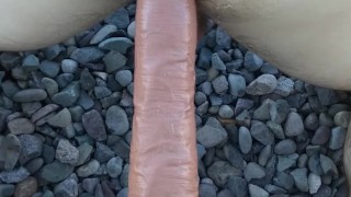 Anal dildo Kingcock Pipedream ''. Outdoor Part 1/2