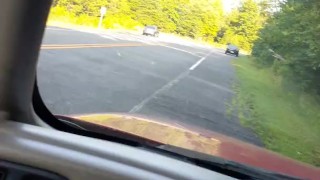 Just had to pull over and cum on myself AGAIN 