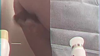 Creaming on big black dildo