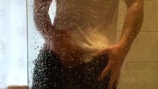 Wanking in the shower 