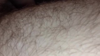 Spitting on my big cock