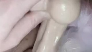 Big dildo anal plug solo play