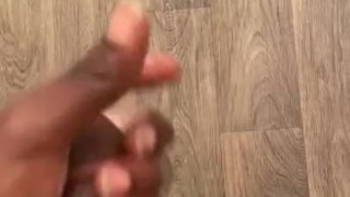 Lite masturbation not fully hard 