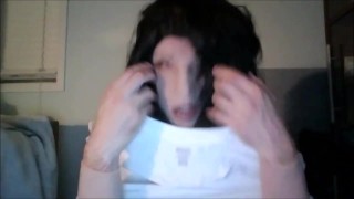 Naughty May Pt2! Quick showcase of my silicone vagina as i take off my female hand gloves