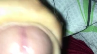 Thick cumshot close up