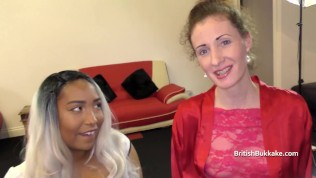 White mature and young blacks facial cumshot celebration in Birmingham