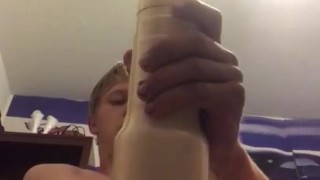 Self fucking with flesh light