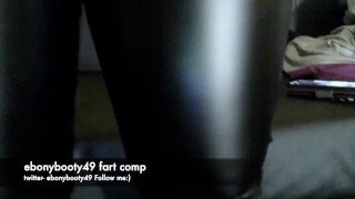 gassy ebony farts really hard