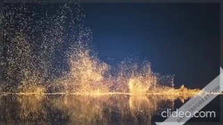 Juegos pirotecnicos de noche Riobamba-Ecuador