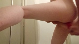 Femboy playing with toy 