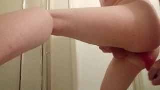 Femboy playing with toy 