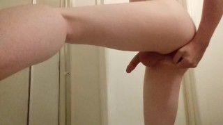 Femboy playing with toy 