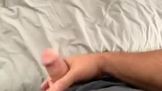 A quick jerk with a soft dick