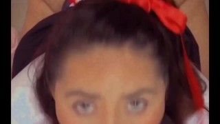 Parte 1 hermosa colegiala llega cachonda a casa 