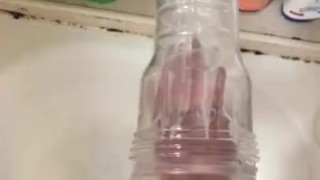 Teen Creampie in See Through Fleshlight