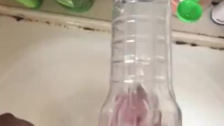 Teen Creampie in See Through Fleshlight