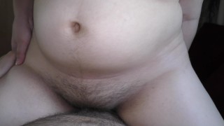 24 week pregnant girl rides me in cowgirl position until i cum into her womb!