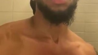 Amateur American Masculine Guy Taking A Shower