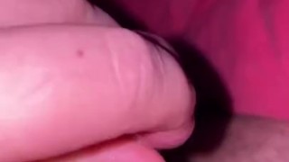 Playing around with my pre-cum and wanking my hard cock with big cumshot 