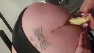 Milf slut squirts and spanks herself