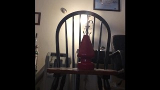 BBW Mature MILF Huge Red Butt Plug Ass Big